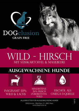 Trockenfutter: DOGclusion GRAIN FREE - Wild (12 kg)