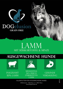 Trockenfutter: DOGclusion GRAIN FREE - Lamm (12 kg)