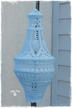 Lampion Shabby hellblau