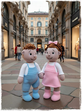Set Puppen Jimmy und Lissy