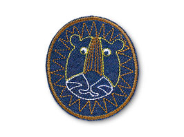 Löwe Bügelflicken Jeans, 7,5 cm