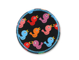 Hosenflicken bunte Vögelchen, 7 cm