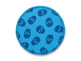Piraten Aufnäher blau, 8 cm