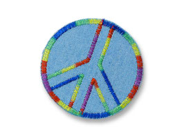 Peace Jeansflicken Regenbogen, 6,5 cm