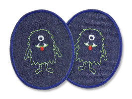 2 Monster Knieflicken, 8 x 10 cm