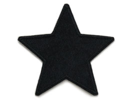 Stern Cord schwarz Aufnäher, 10 cm