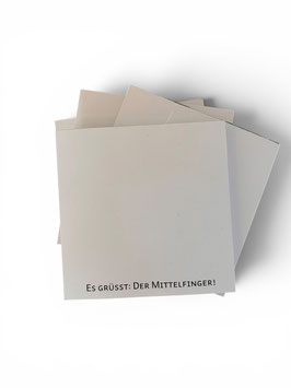 Notizblock "Es grüßt: Der Mittelfinger"