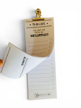 Klammerblock "Ran an die Buletten" To-Do-Liste
