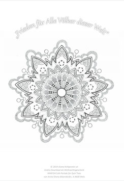 Erdheilungs-Mandala "Frieden für ALLE Völker diese Welt" (Postversand)