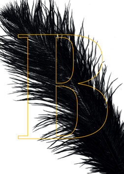 "B" mit Feder | Poster