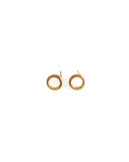 LOU mini- Boucles d'oreilles dorées anneau