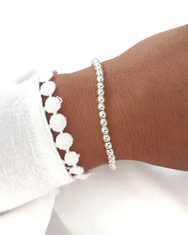 PERLA 4 mm ♥ Bracelet en argent perles