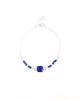 EPUISE - AARON bleu ♥ Bracelet argent AARON lapis lazuli