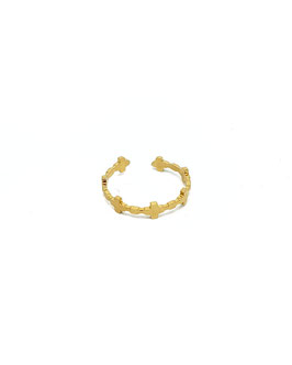 Bague LOLA dorée anneau géométrique