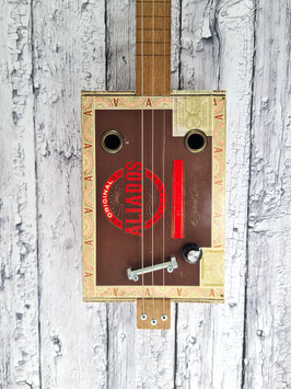 Cigar box guitar- Fretless -3 cordes - ALIADOS