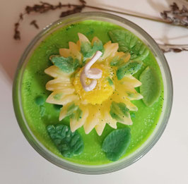 Duftkerze aus Sojawachs "Seerose" Grapefruit- Aroma