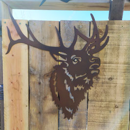 Tête de cerf "rouille"