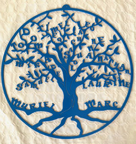Arbre de vie personnalisé - Modèle lettres feuilles