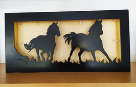 Tableau lumineux "Chevaux"