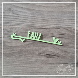 GLAS-MARKIERUNG (3D-Druck) "NAME & Sweet Hearts" Design: Lara