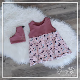 SET: Wunsch-Kleid (62/68) & Halstuch "Name" • Jersey oder Baumwolle "Wunschstoff"