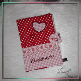 Windeltasche mit Druckknopf "Windeltasche" + HERZ