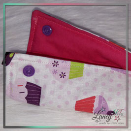 Wende-Gurtschoner "Cupcakes Weiß-Lila / Pink"