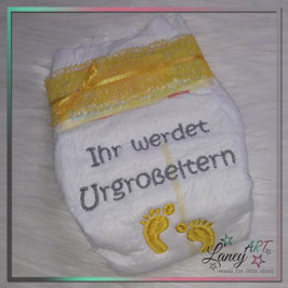 Bestickte Windel "Design KRISTEN" - "Urgroßeltern"