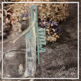 GLAS-MARKIERUNG (3D-Druck) "NAME" Design: MILA