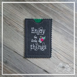 Gutscheinhülle/ Geldhülle Motiv "Enjoy the little tings"