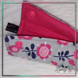 Wende-Gurtschoner "Blumen Pink-Grau / Pink"