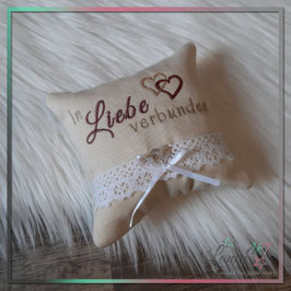 Ringkissen "Hochzeit" - Design: "In Liebe verbunden"
