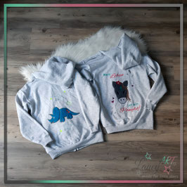 WUNSCH-Kinder-Sweatjacke "NAME & Motiv"
