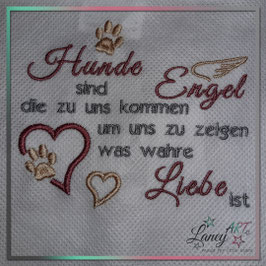 Baumwollbeutel mit "Hunde-Engel-Spruch"