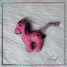 Kleines Pony "NAME & Wunschstoff" (Beispiel: Elea)