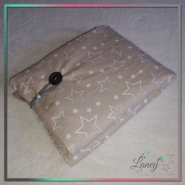 Windeltasche mit integrierter Wickelauflage "Sterne Beige - Blau"