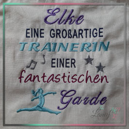 Baumwollbeutel (groß) "Spruch Trainerin Garde" & NAME