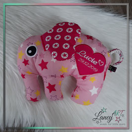 Kuschel-Elefant "NAME & optional Geburtsdatum" • Wunschdesign