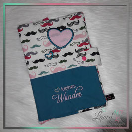 Windeltasche mit Druckknopf "kleines Wunder" + HERZ