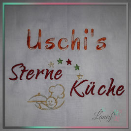 Geschirrtuch "NAME & Sterne Küche" - Beispiel: Uschi