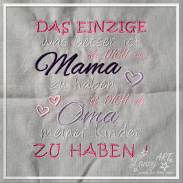 Baumwollbeutel (groß) "Mama - Oma" - SPRUCH