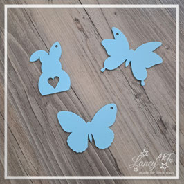 Anhänger 3er-SET "Schmetterling & Hase"