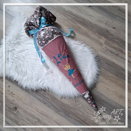 Schultüte "Name & Tänzerin" Stickdesign Lina (Wunschstoff)