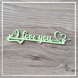 GLAS-MARKIERUNG (3D-Druck) "NAME & Herzen" Design: LOVE