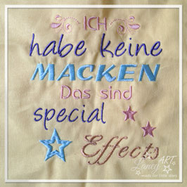 Baumwollbeutel (groß) "Keine Macken... special Effects" - SPRUCH