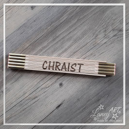 Personalisierter Meterstab "NAME" - Holz-Zollstock Natur