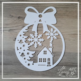 Türschild "Christbaumkugel mit Schleife" Design: Haus