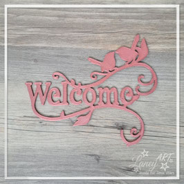 Dekoration / Fensterbild / Wandtattoo "Welcome Schnörkel"