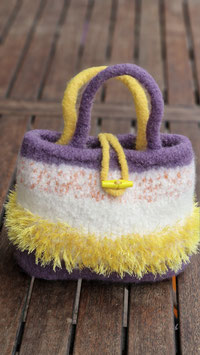 Tasche voller SeelenFreude - in lila-weiß-gelb-orange