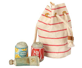 Bag with beach essentials